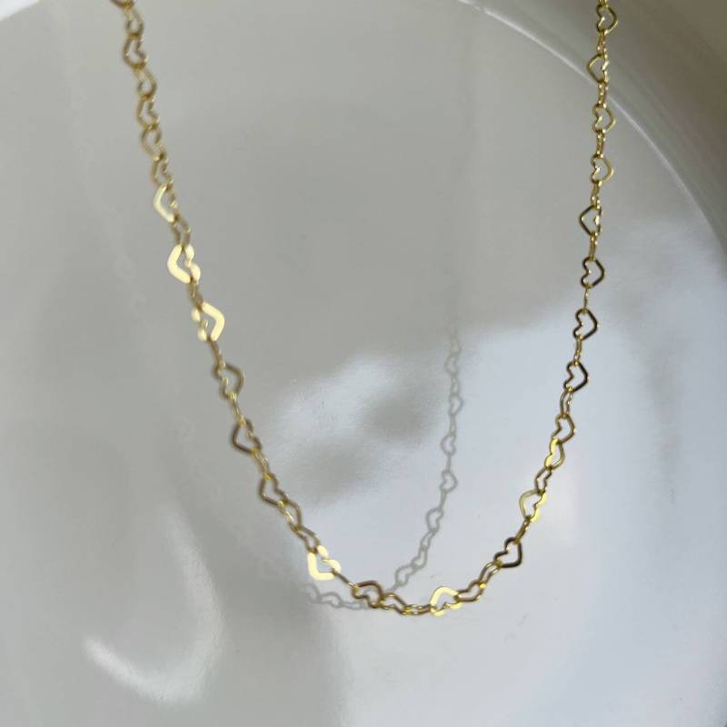 Herz Kette Chain Halskette Kl065 von Kardelenjewellry