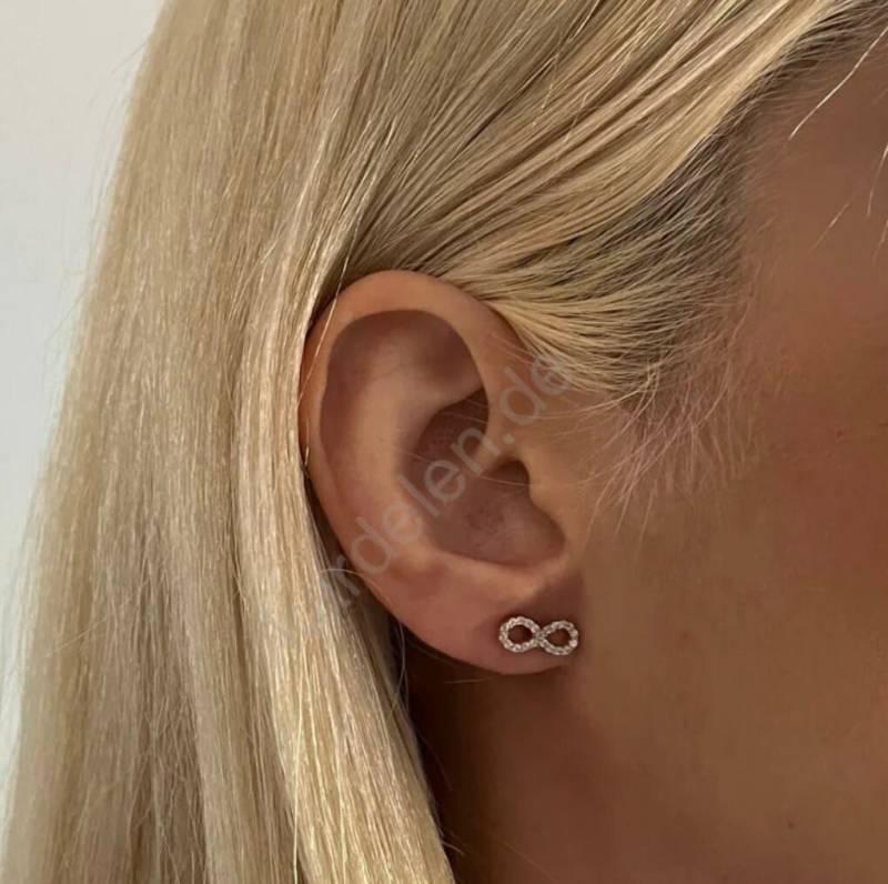 Ohrstecker Unendlichkeit Infinity Ohrringe Endless Love von Kardelenjewellry