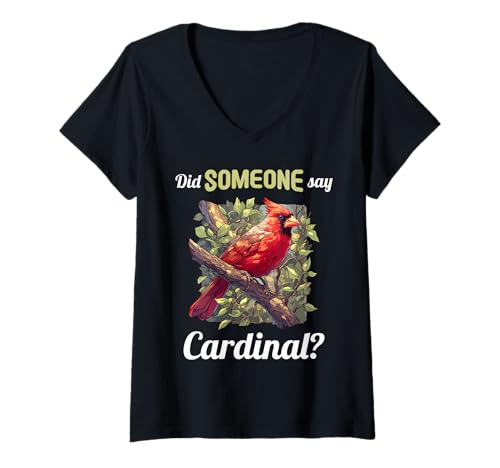 Damen Kardinal Vogel T-Shirt mit V-Ausschnitt Damen Kardinal Vogel T-Shirt mit V-Ausschnitt von Kardinal Vogel Tier Shop