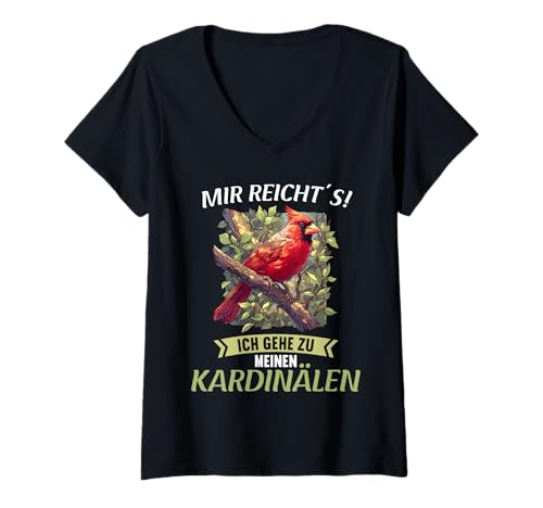 Damen Kardinal Vogel T-Shirt mit V-Ausschnitt Damen Kardinal Vogel T-Shirt mit V-Ausschnitt von Kardinal Vogel Tier Shop