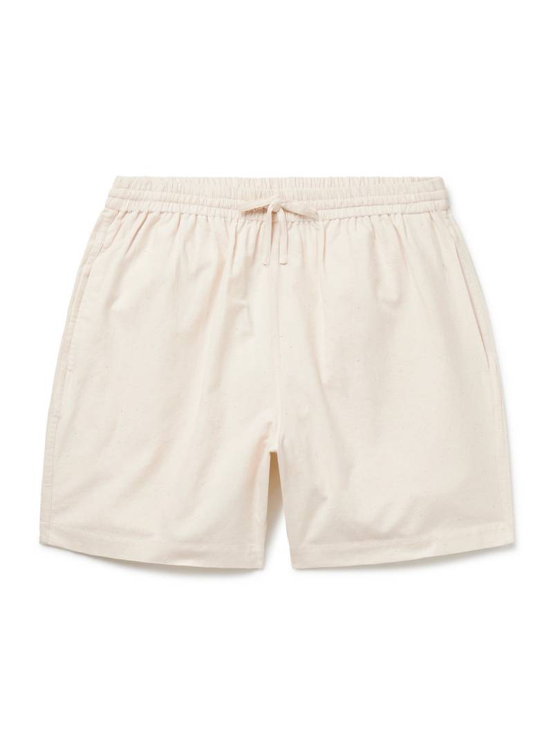 Kardo - Olbia Straight-Leg Cotton Drawstring Shorts - Men - Neutrals - S von Kardo