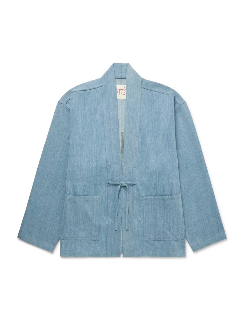 Kardo - Osaka Printed Denim Jacket - Men - Blue - M von Kardo