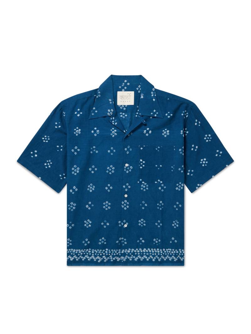 Kardo - Rohit Convertible-Collar Printed Cotton Shirt - Men - Blue - S von Kardo
