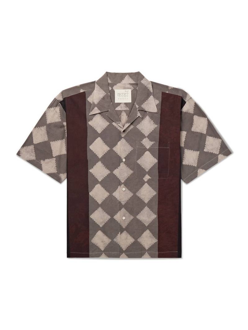 Kardo - Rohit Convertible-Collar Printed Cotton Shirt - Men - Brown - XXL von Kardo
