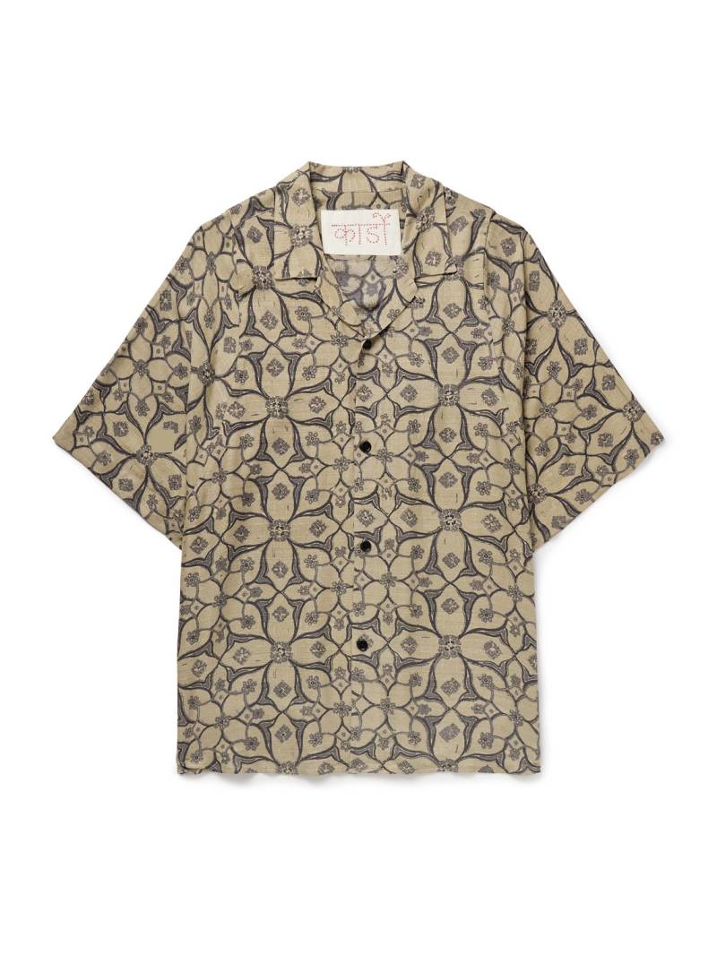 Kardo - Yusuke Convertible-Collar Printed Silk Shirt - Men - Multi - L Kardo - Yusuke Convertible-Collar Printed Silk Shirt - Men - Multi - L von Kardo