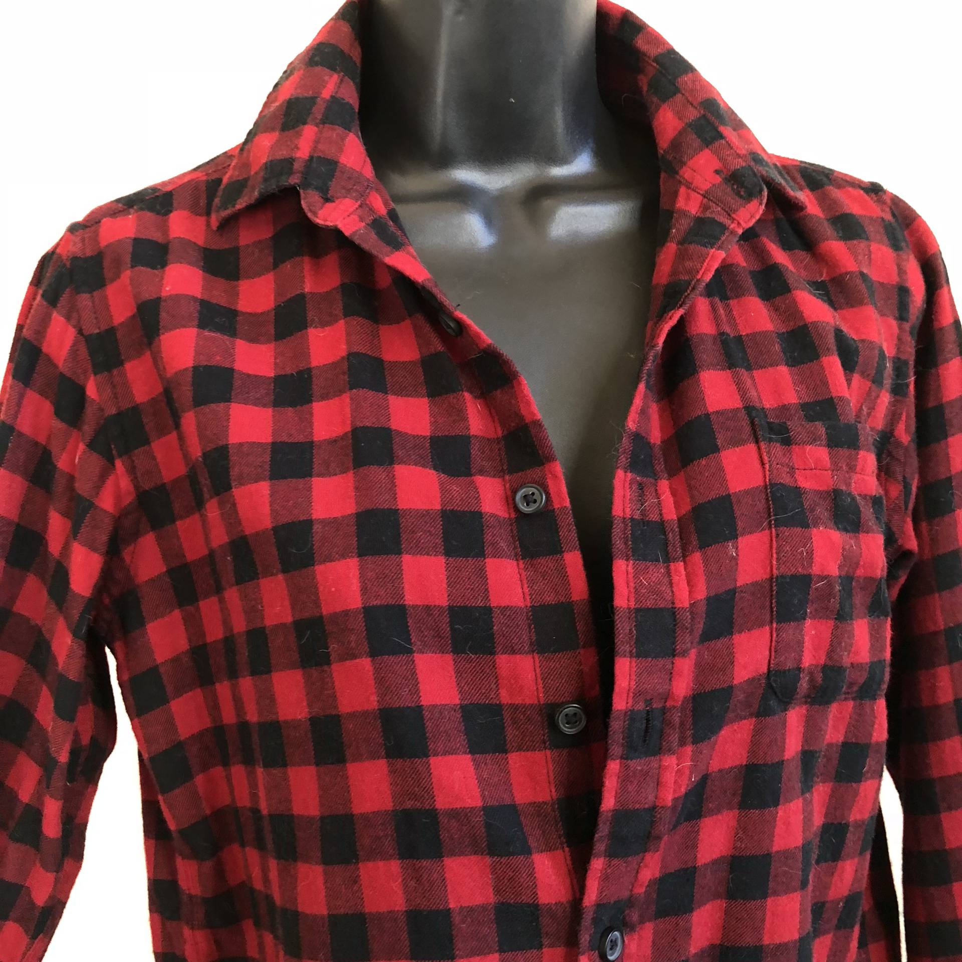 Flanell Büffelhemd Jungen/Leichtes Gewicht Rot Schwarz Kariert Flanell Büffelhemd Jungen/Leichtes Gewicht Rot Schwarz Kariert von KareenaSweetVintage