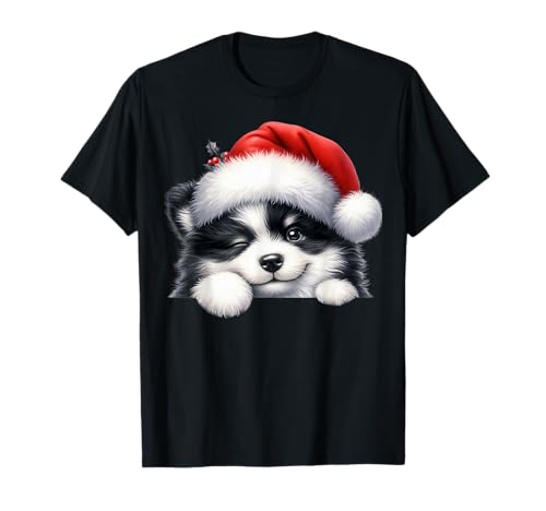 Karelischer Bär Hund Hund Weihnachten Weihnachtsmannmütze Hund Mama Papa T-Shirt Karelischer Bär Hund Hund Weihnachten Weihnachtsmannmütze Hund Mama Papa T-Shirt von Karelian Bear Dog Dog Tees NYC