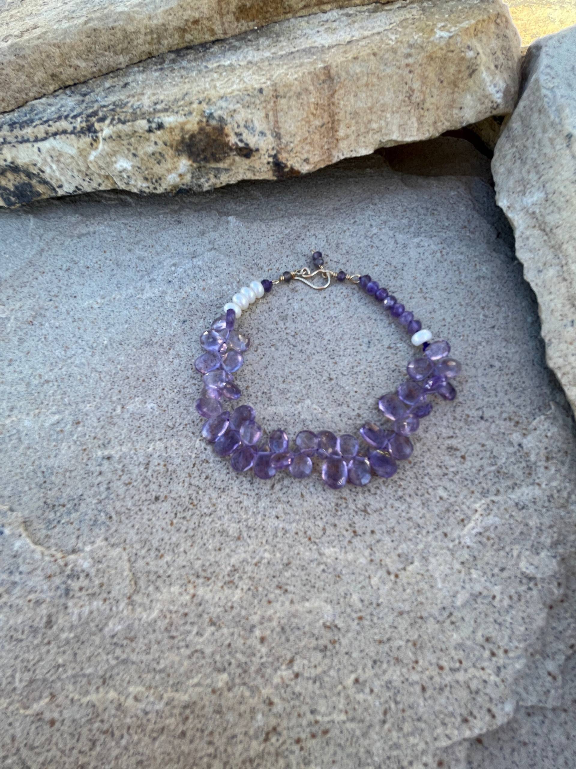 Amethyst Briolett Armband Amethyst Briolett Armband von KarenHybertsenDesign
