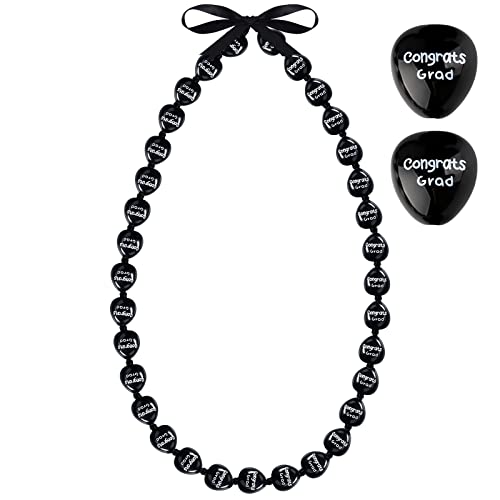 Karenhi Graduation Leis 2024 Kukui Nuts Lei Halskette Klasse 2024 Schwarz Hawaii-Leis mit Schleife für Männer Frauen, Acryl und Band, Opal Karenhi Graduation Leis 2024 Kukui Nuts Lei Halskette Klasse 2024 Schwarz Hawaii-Leis mit Schleife für Männer Frauen, Acryl und Band, Opal von Karenhi