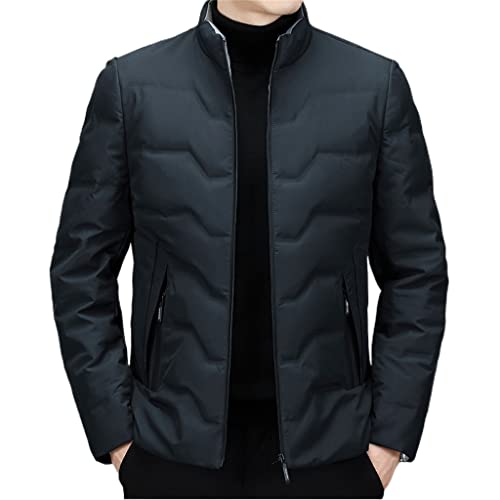 Karfri Stehkragen Casual Daunenjacke Herren Kurz Winter Mittelalter Herren Ente Daunen Verdickung Warme Winterjacke, D, XXL von Karfri