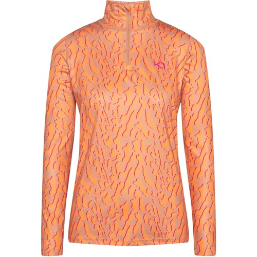 Kari Traa Damen Fryd Half Zip T-Shirt lang, Hellbraun, Small von Kari Traa