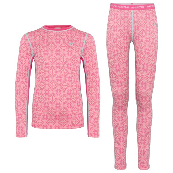 Kari Traa - Kid's Hennie Set - Merinounterwäsche Gr 12 Years rosa von Kari Traa