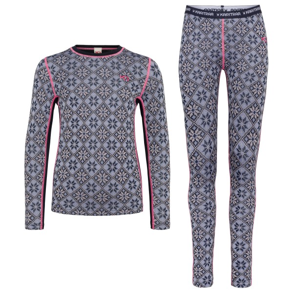 Kari Traa - Kid's Kids Hennie Set - Merinounterwäsche Gr 122 grau von Kari Traa