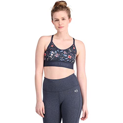 Kari Traa W Froya Printed Blau - Merino Leichter bequemer Damen Sport-BH, Größe S - Farbe Royal von Kari Traa