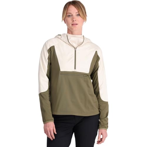 Kari Traa W Henni Hybrid Colorblock-Beige-Grün - Warme modische Damen Hybridjacke, Größe S - Farbe Tweed von Kari Traa