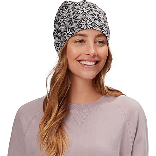 Kari Traa W Rose Beanie Grau-Schwarz - Merino Warme atmungsaktive Damen Merino Beanie, Größe One Size - Farbe Black von Kari Traa