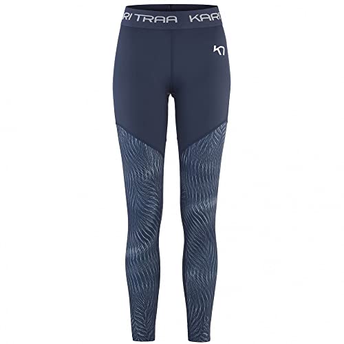 Kari Traa W Vilde Tights Blau - Sportive unterstützende Damen Trainings Leggings, Größe S - Farbe Marin von Kari Traa