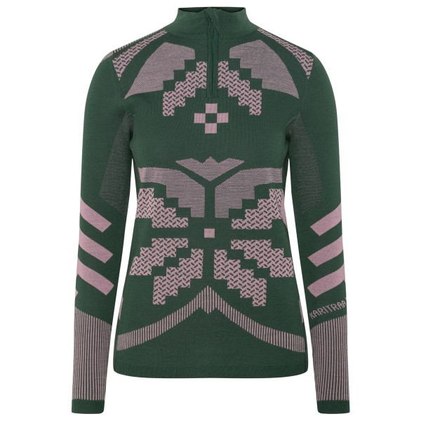 Kari Traa - Women's Faith Half Zip - Merinounterwäsche Gr S grün/grau von Kari Traa