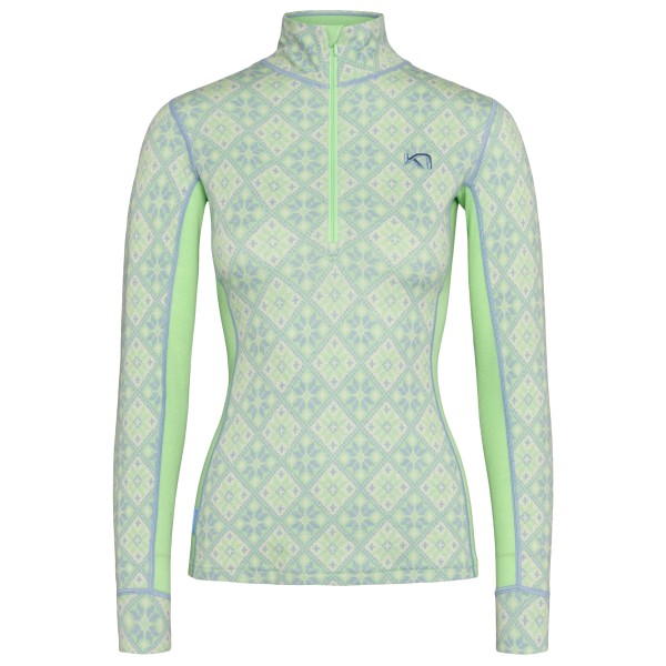 Kari Traa - Women's Rose Half-Zip - Merinounterwäsche Gr L grün von Kari Traa