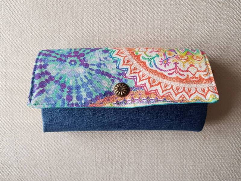 Geldbeutel Bunte Mandala/Jeans von KariLaden