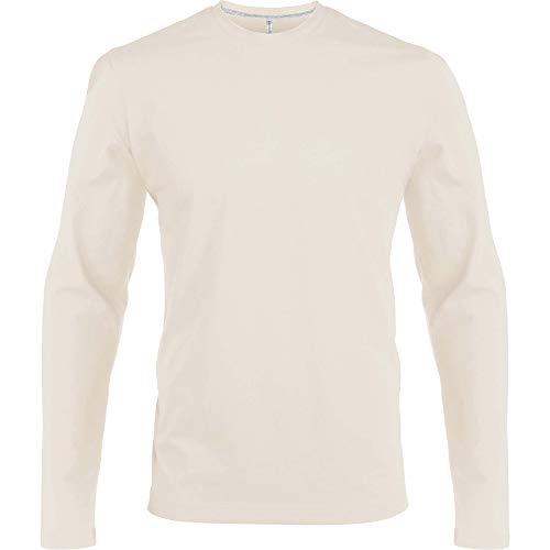 Kariban Herren T-Shirt Langarm Rundhals, Lightsand, XL von Kariban