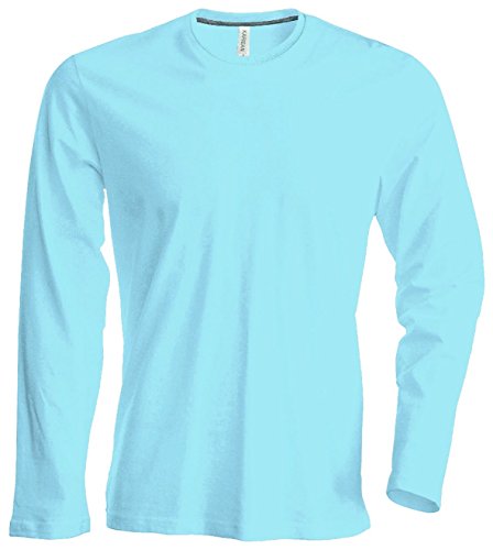 Kariban Herren T-Shirt Langarm Rundhals, Skyblue, 4XL von Kariban