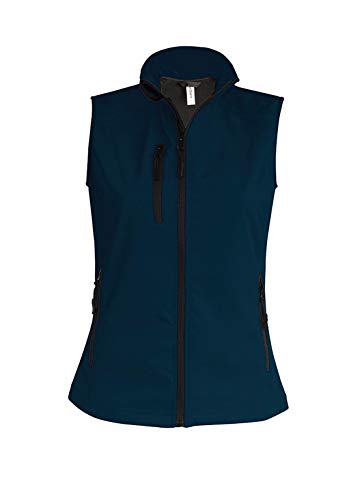 K404 Damen Softshell Bodywarmer Weste wasserdicht atmungsaktiv, Größe:3XL;Farbe:Navy von Kariban