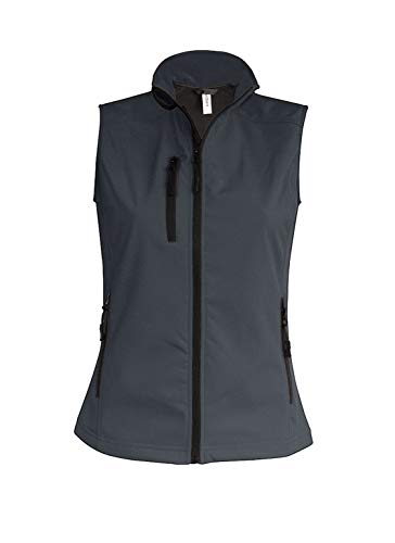 K404 Damen Softshell Bodywarmer Weste wasserdicht atmungsaktiv, Größe:4XL;Farbe:Titanium (Solid) von Kariban