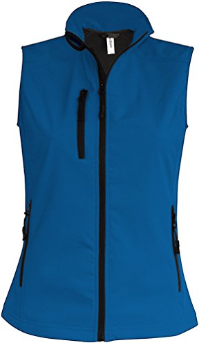 K404 Damen Softshell Bodywarmer Weste wasserdicht atmungsaktiv, Größe:L;Farbe:Aqua Blue von Kariban