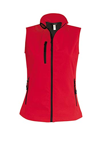 K404 Damen Softshell Bodywarmer Weste wasserdicht atmungsaktiv, Größe:L;Farbe:Red von Kariban