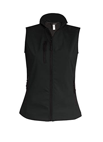 K404 Damen Softshell Bodywarmer Weste wasserdicht atmungsaktiv, Größe:S;Farbe:Black von Kariban