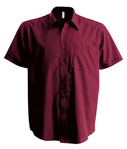 Kariban Ace - Herren-Kurzarmhemd - Wine, 5XL, Herren von Kariban