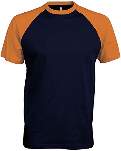 Kariban Baseball T-Shirt K330,Farbe:Navy/Orange;Größe:L von Kariban