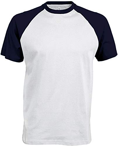 Kariban Baseball T-Shirt K330,Farbe:White/Navy;Größe:L von Kariban