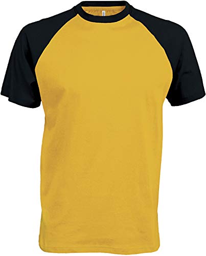 Kariban Baseball T-Shirt K330,Farbe:Yellow/Black;Größe:L von Kariban