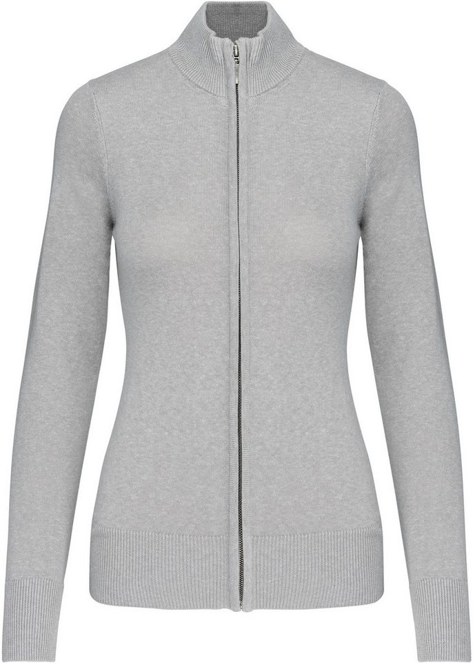 Kariban Cardigan Damen Cardigan mit Reißverschluss von Kariban