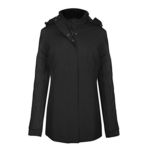 Kariban Damen Parka Jacke mit Kapuze (XL) (Schwarz) von Kariban