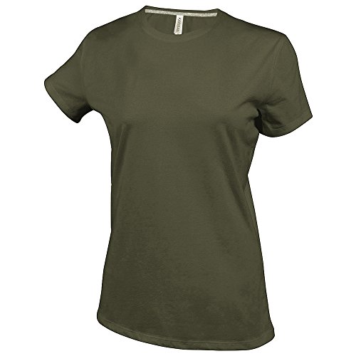 Kariban Damen T-Shirt mit Rundausschnitt (Large) (Khaki) von Kariban