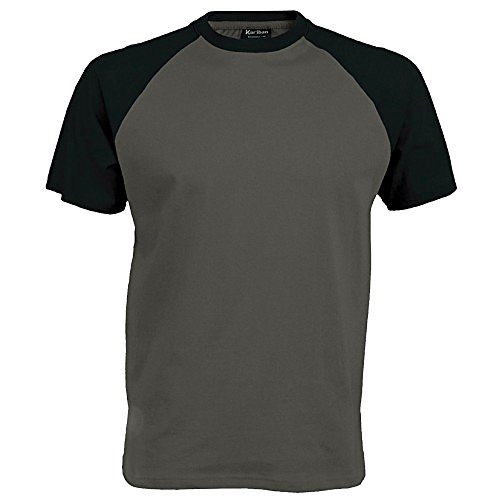 Kariban Herren T-Shirt Mehrfarbig Grigio scuro/Nero XX-Large von Kariban