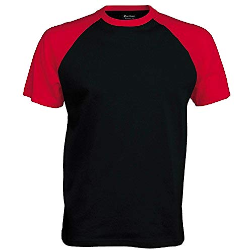 Kariban Herren T-Shirt mehrfarbig schwarz / rot XX-Large von Kariban