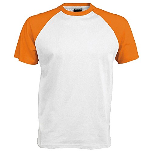 Kariban Herren T-Shirt Mehrfarbig Bianco/Arancio XX-Large von Kariban