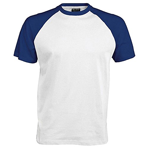 Kariban Herren T-Shirt Blau Bianco/Blu reale Large von Kariban