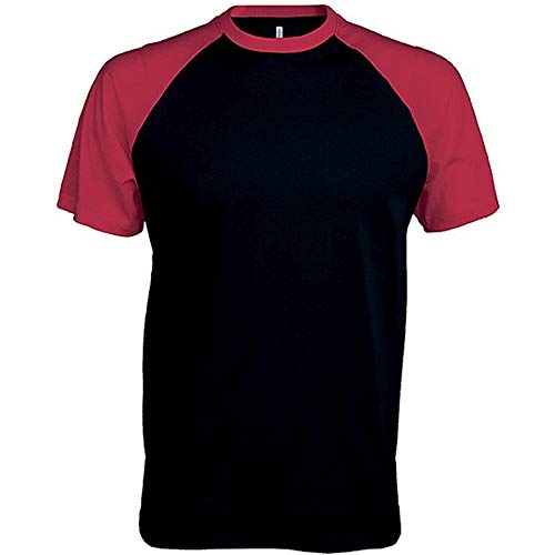 Kariban Herren T-Shirt mehrfarbig schwarz / rot Medium von Kariban