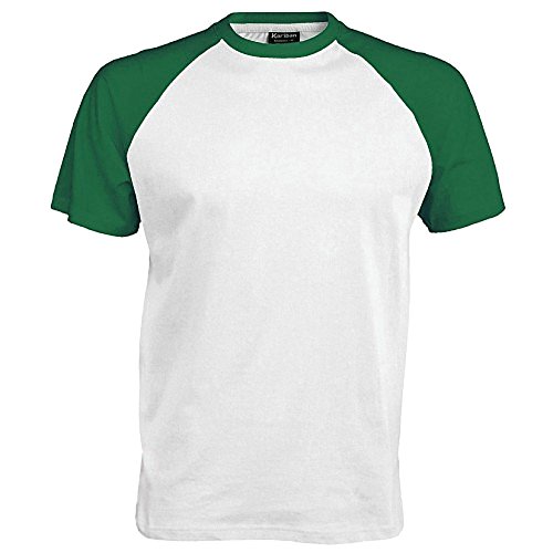 Kariban Herren T-Shirt Mehrfarbig weiß / grün Medium von Kariban