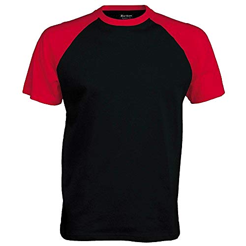 Kariban Herren T-Shirt mehrfarbig schwarz / rot X-Large von Kariban