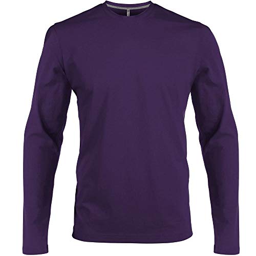 Kariban - Herren Langarm Rundhals T-Shirt / Purple, 3XL von Kariban