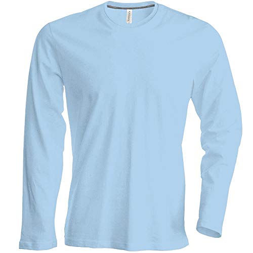 Kariban - Herren Langarm Rundhals T-Shirt / Sky Blue, S von Kariban