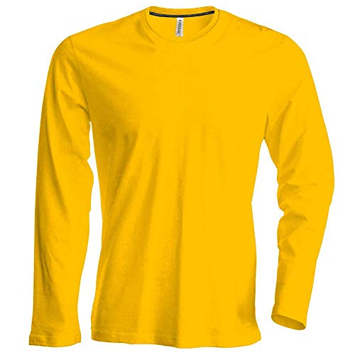 Kariban - Herren Langarm Rundhals T-Shirt / Yellow, 4XL von Kariban