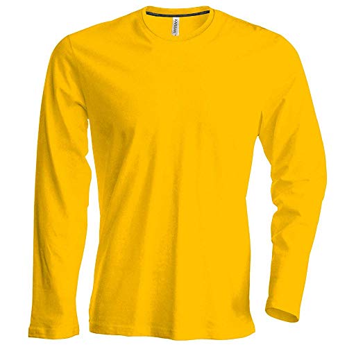 Kariban - Herren Langarm Rundhals T-Shirt / Yellow, S von Kariban