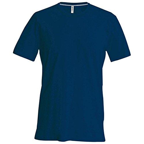 Kariban Herren-T-Shirt, kurzärmelig, Rundhalsausschnitt, Marineblau, Größe XXL von Kariban